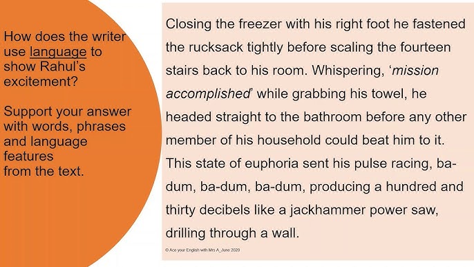 GCSE English Language : Analysis- Tips 'I'm the King of the Castle