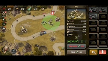 WWII Defense: RTS Army TD game Level 4 Easy (mobile)
