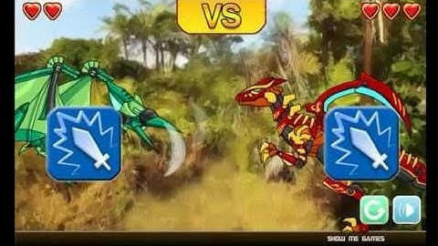 Dino Robot - Velociraptor VS Ptera Green - Game Play - 2015 - HD