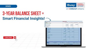 Track 3-Year Business Growth with BUSY 📊 | Balance Sheet Trend Report (Hindi)