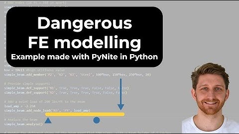 Dangerous FE Modelling: Stiff members next to soft members. Example made with PyNite in Python.