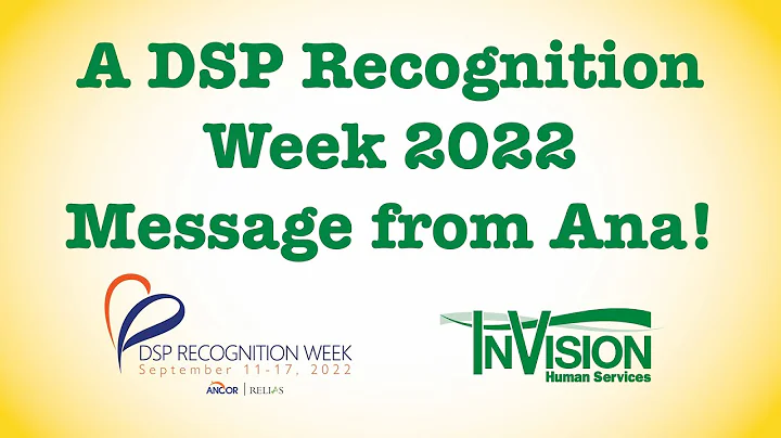 DSP Recognition Week 2022 | Ana Thanks Her DSP Vic...