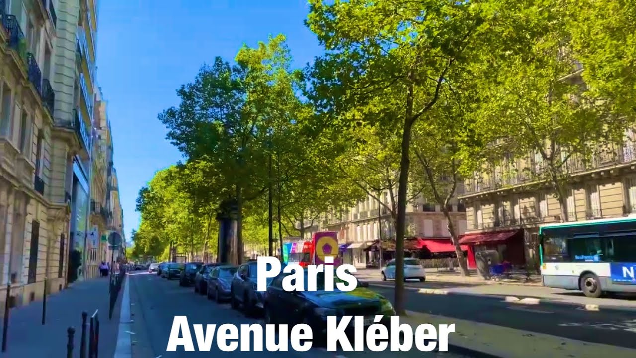 Paris city walks Avenue Kléber Paris, France 4K - YouTube