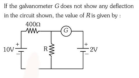 If the galvanometer G does not show any deflection in the circuit shown, the value of R is given by: