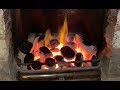 Proper Real Coal Fire in a Fireplace at My House [HD]