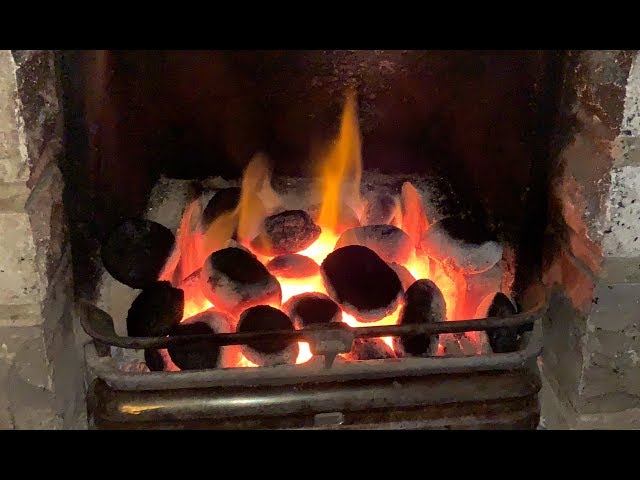 Proper Real Coal Fire in a Fireplace at My House [HD] - YouTube