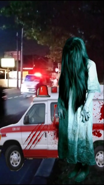 Ambulance berhantu melintas #shorts #ambulan #upinipin