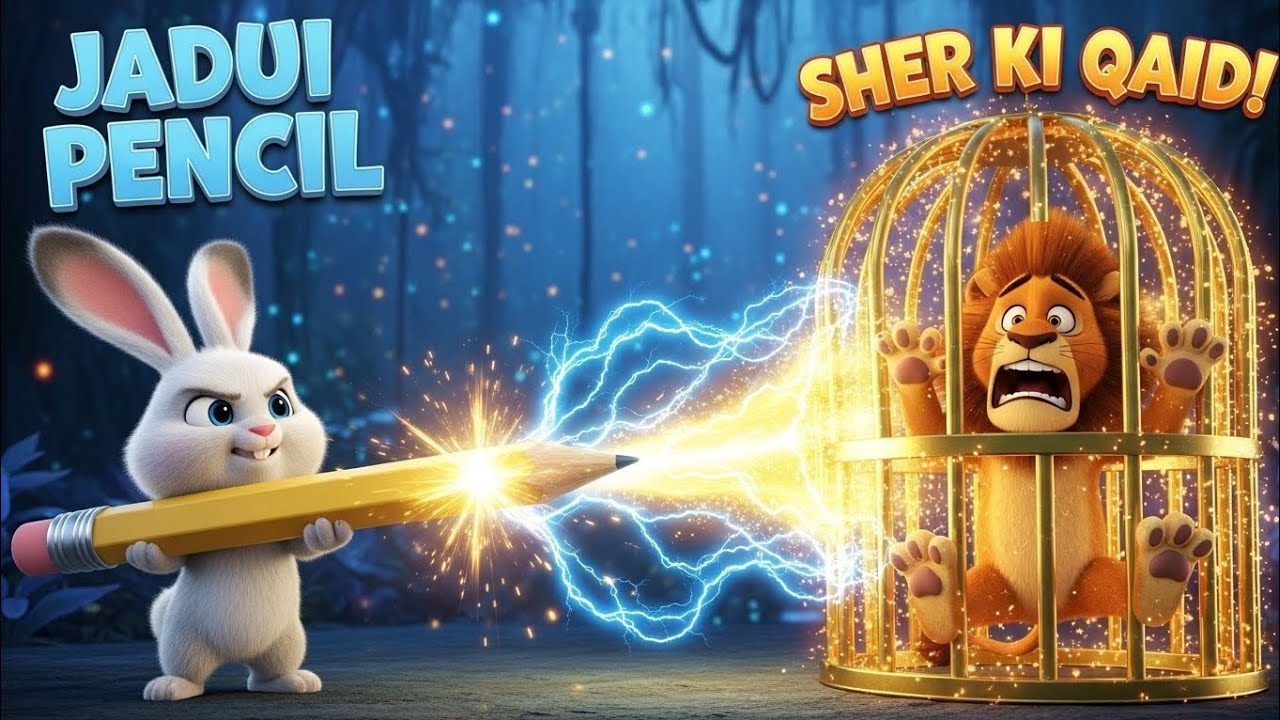 Jadui Pencil ne Khargosh ko kaise bachaya? ✏️🐰 | Sher vs Khargosh | Moral Stories 2026