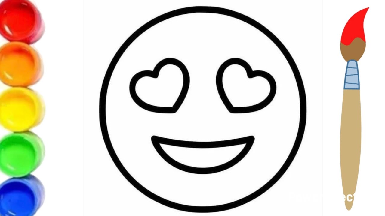 Easy Cute Emoji Drawing | Painting and Colouring Step by Step