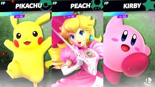 Super Smash Bros Ultimate Amiibo Fights EX Pikachu vs Peach vs Kirby