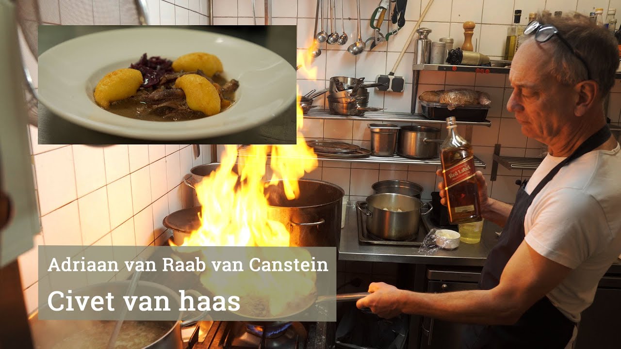 Adriaan van Raab van Canstein maakt civet, een stoofschotel van haas ...