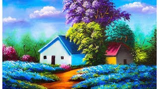 Spring Session ||  Acrylic Nature Painting on Canvas for Beginners