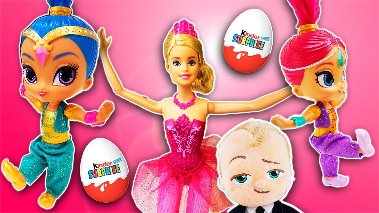 Ballerina Barbie Dances Ballet with Shimmer & Shine and Boss Baby