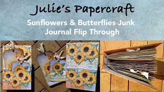 Sunflowers & Butterflies Junk Journal Flip Through | Handmade Journal
