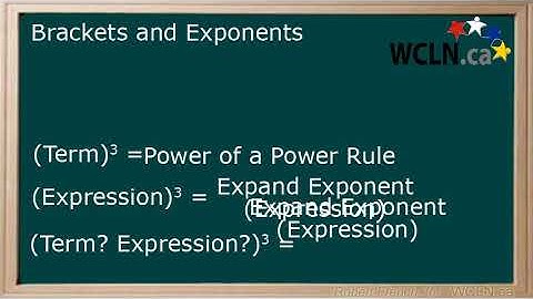 WCLN - MATH - Exponents and Brackets
