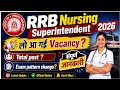 RRB Nursing Superintendent 2026 Vacancy | Total Post ? RRB CALANDER 2026 #rrb #paramedical