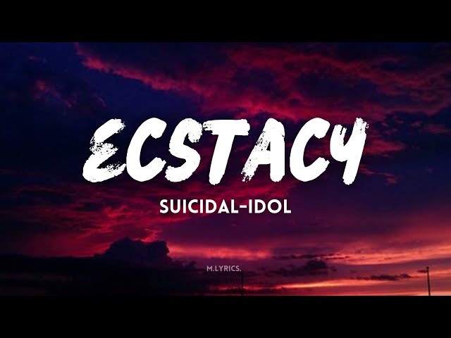 SUICIDAL-IDOL - ecstacy (slowed) (Lyrics) sticking out your tongue for the picture class=
