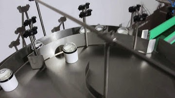 bottle feeding turntable,auto capping machine and bottle collecting turntable