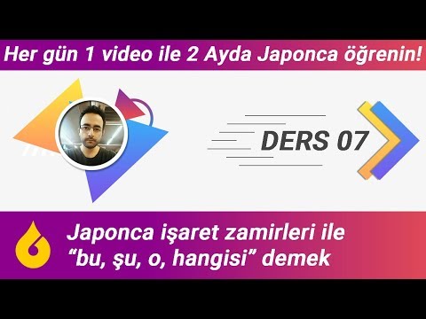 🇯🇵 Japonca Dersi 7/60: Japonca işaret zamirleri これ, それ, あれ, どれ ile \