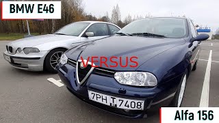 Дружеские покатушки: БМВ Е46 против Альфа Ромео 156. Friendly rides: BMW E46 vs Alfa Romeo 156.