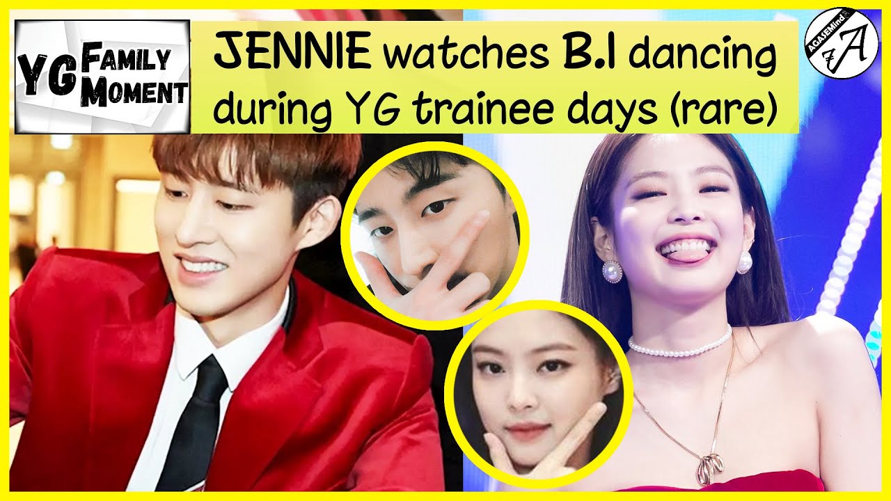 🆈🅶🅵🅼 JENNIE watching B.I (Hanbin) dance practice during their YG trainee days [rare!] BLACKPINK iKON