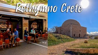 Rethimno Crete, walking tour in 4k, Greece 2022