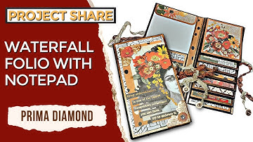 WATERFALL FOLIO WITH NOTEPAD | PRIMA DIAMOND | ASC CRAFT SUPPLIES DTP