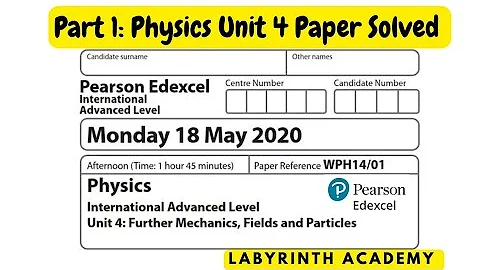 Pearson Edexcel A2 Physics Unit 4 | May 2020 Paper Discussion – Part 1