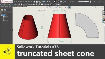 Solidworks tips #76 | how to make truncated sheet cone | sheet metal tutorials