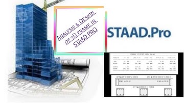 Analysis and design of 3d frame in staad pro