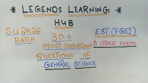 Selected Important General Science MCQS 