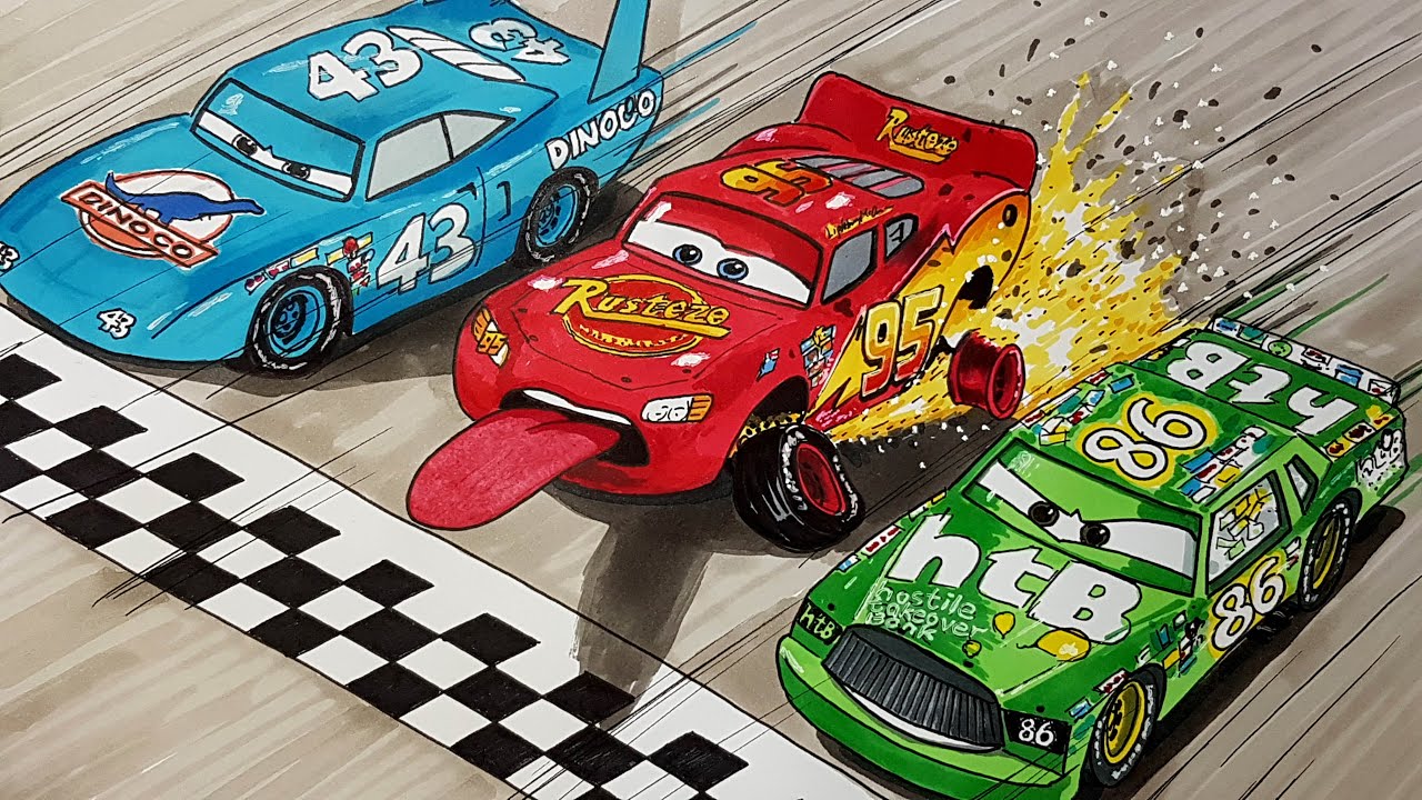 lightning mcqueen coloring pages games with obstacles