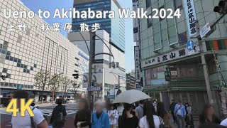 TOKYO 4K / Ueno to Akihabara Walk 2024 [上野 秋葉原]