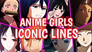 Anime Girls Iconic Lines - (Anime Characters Iconic Lines) Resimi