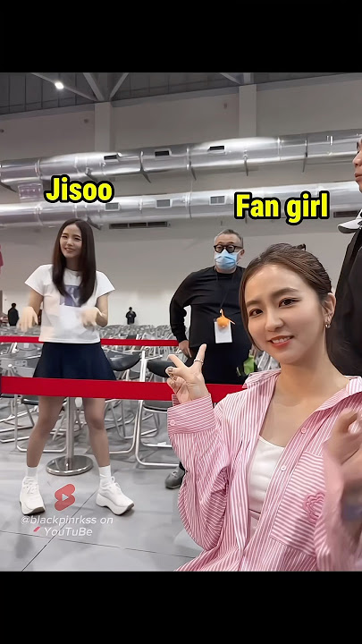 The girl's reaction made Jisoo laugh!! 😆🤍 #blackpink #jisoo