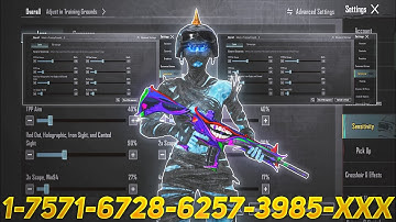 New Update 4.1⚡Best Sensitivity Code + Control Settings Pubg Mobile/Bgmi Sensitivity 2025
