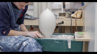 Throwing a Porcelain Bottle Form on Skutt Professional Wheel - Matt Horne Pottery
