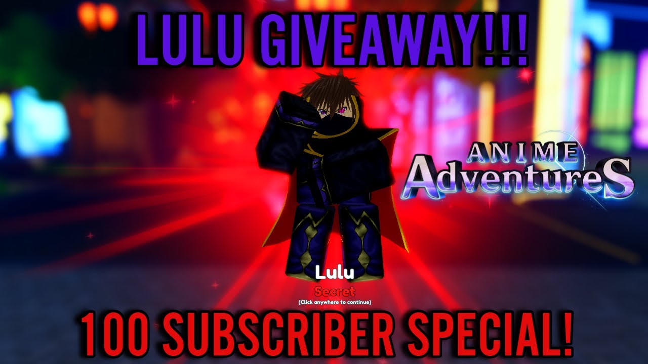 HOW TO GET NEW SECRET LULU (LELOUCH) & SHOWCASE ANIME ADVENTURES TD ROBLOX  
