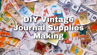 🍁DIY Vintage Journal Stationery Making🍁, Huge Journal Supplies