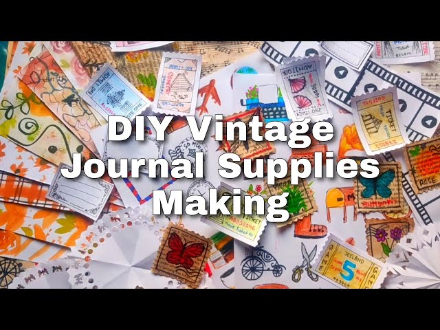 🍁DIY Vintage Journal Stationery Making🍁, Huge Journal Supplies