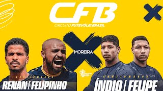 QUE JOGO GALERA. RENAN E FELIPINHO VS ÍNDIO E FELIPE #futevoleibrasil #cfb #moreirasports