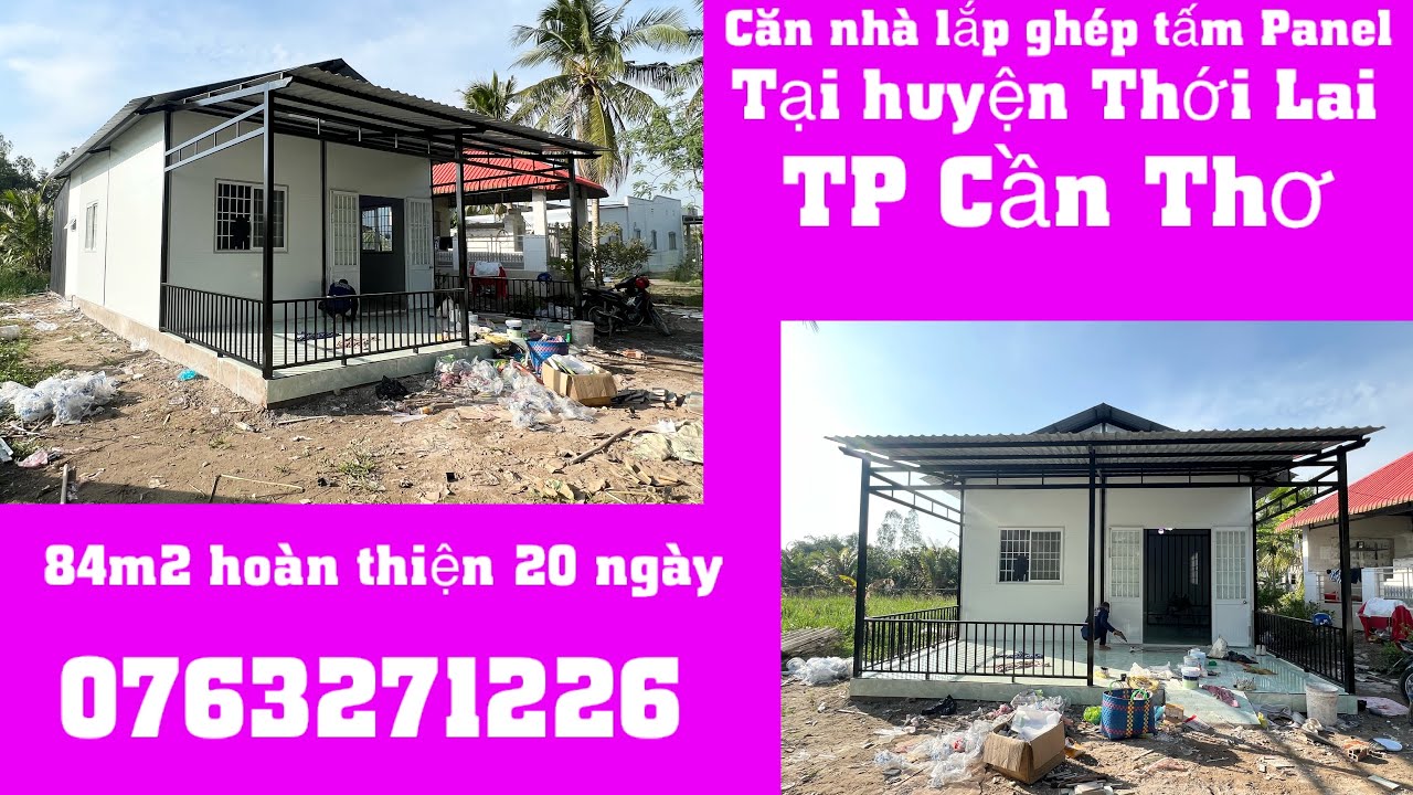 Căn nhà lắp ghép tấm Panel tại huyện Thới Lai, TP Cần Thơ, hoàn ...
