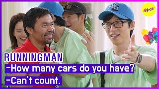 [RUNNINGMAN] Berapa banyak mobil yang Anda miliki? Tidak bisa menghitung. (Engsub)