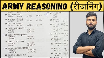 Army Agniveer reasoning 2024 #armyexam #reasoning