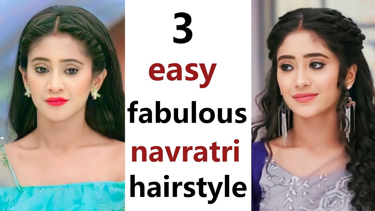 3 fabulous easy hairstyle for navratri - new hairstyle | unique ...