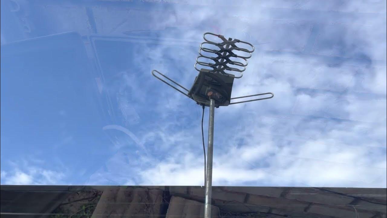 Steel building made me reinstall my TV antenna install with pole and