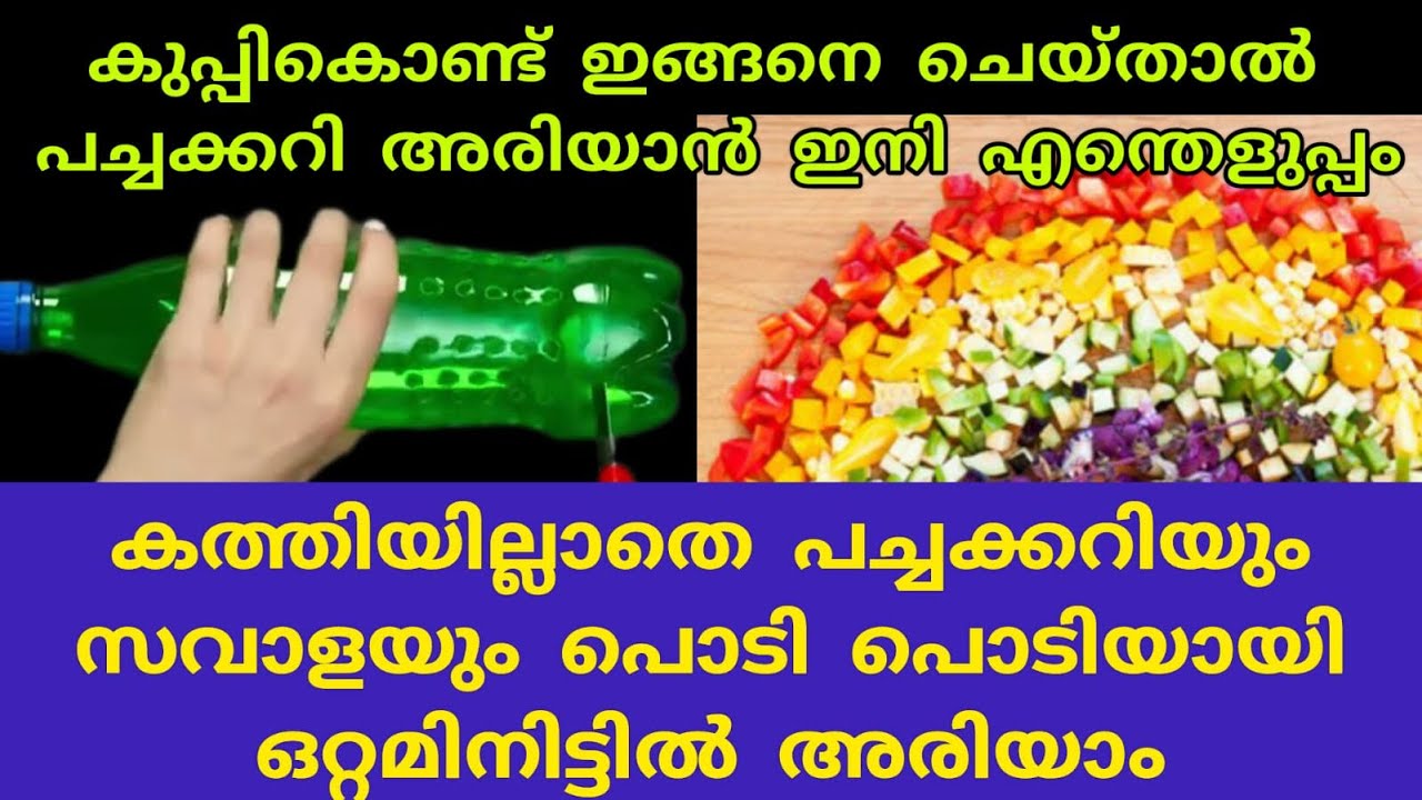 കുപ്പി കൊണ്ടിങ്ങനെ ചെയ്താൽ കുട്ടികൾക്ക് പോലും പച്ചക്കറി പൊടിയായി അരിഞ്ഞെടുക്കാം|kitchen tip