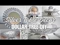 Glam Table Decor: Crystal Charger Plate Mirror & Decorative Pedestal Bowl | Dollar Tree DIY