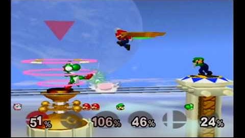 Super Smash Bros Melee Debug Menu Fun - 6-Players - Gameplay #1