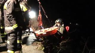 Le immagini dell'incidente di questa notte a Vidracco